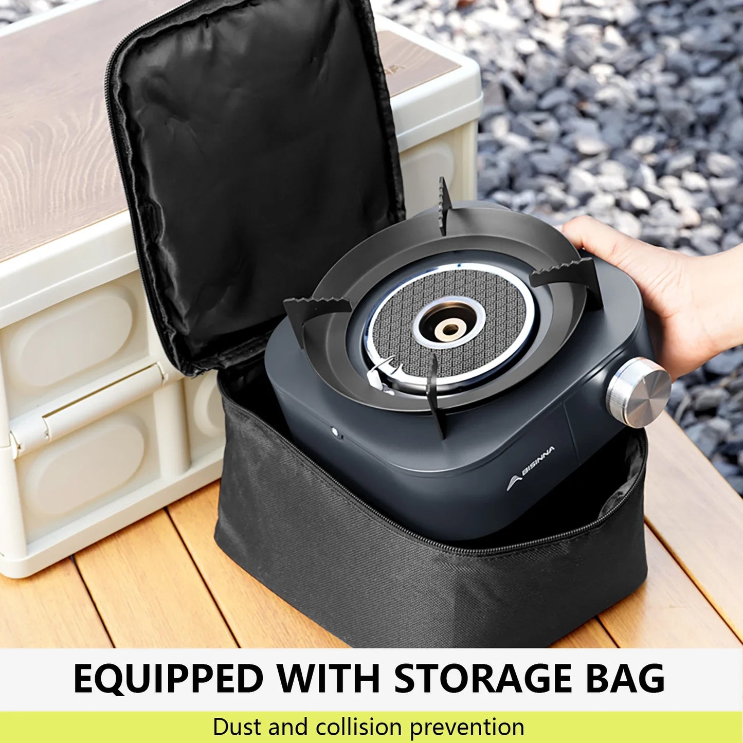 4000W High-Power Infrared Gas Stove Dark Blue