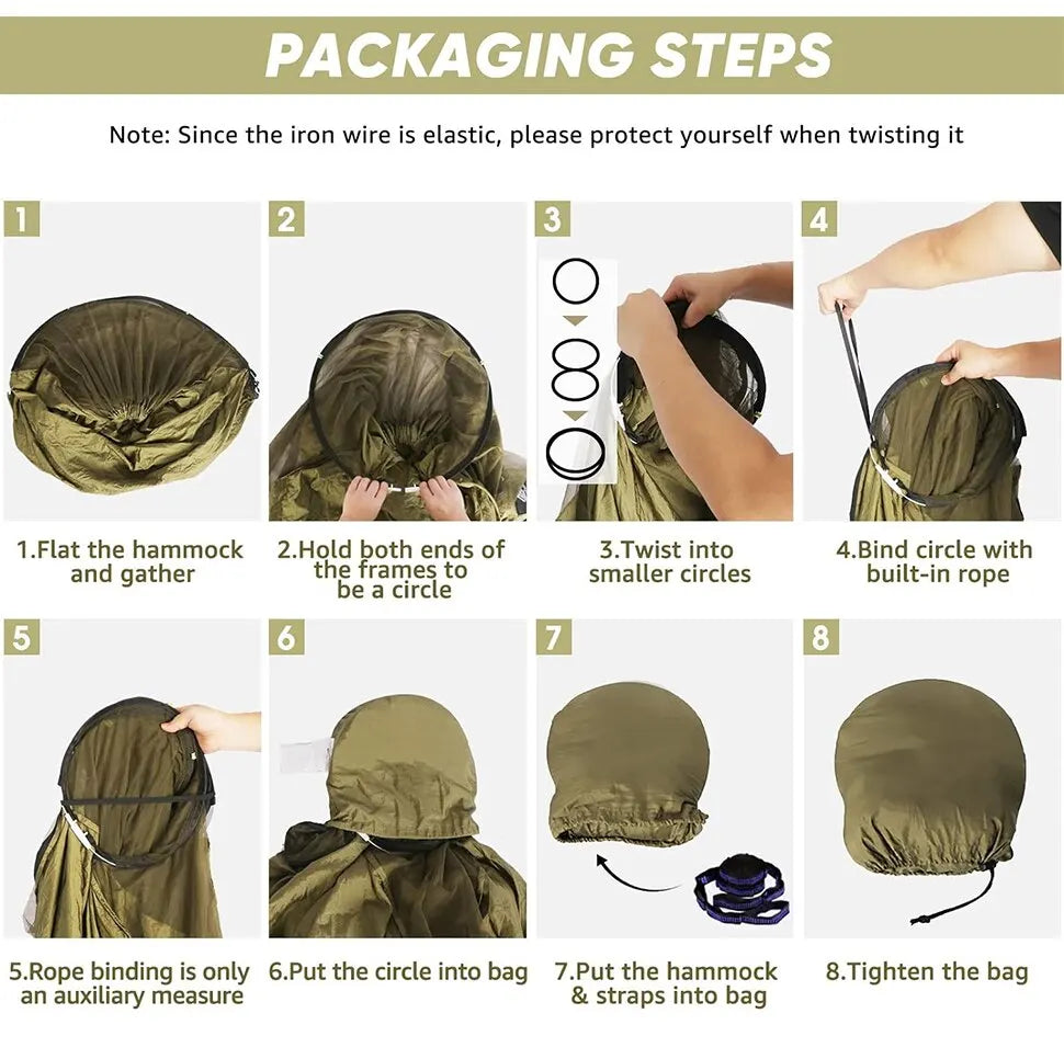 3-in-1 Camping Hammock with Mosquito Mesh