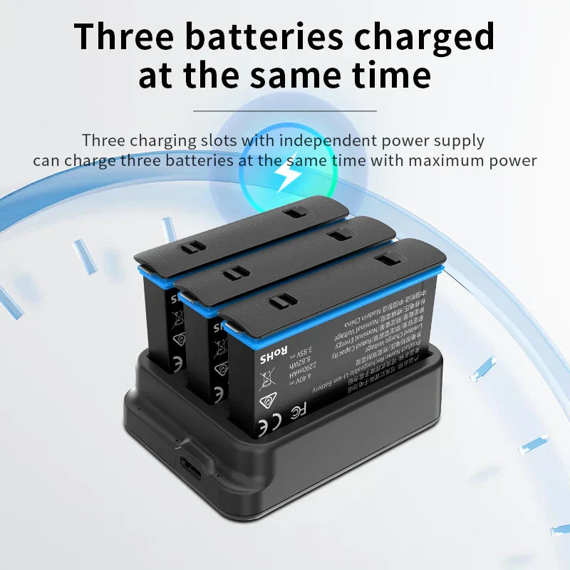High Capacity Battery and Fast Charger Hub for Insta360 X4