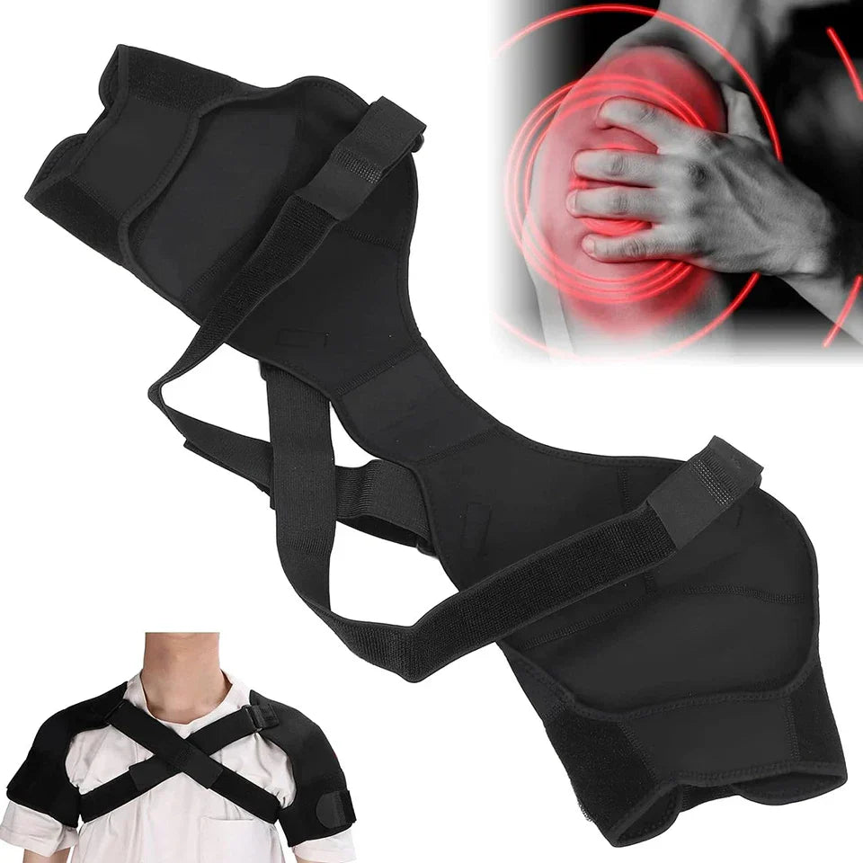 Double Shoulder Brace Wrap – Neoprene Compression Sleeve