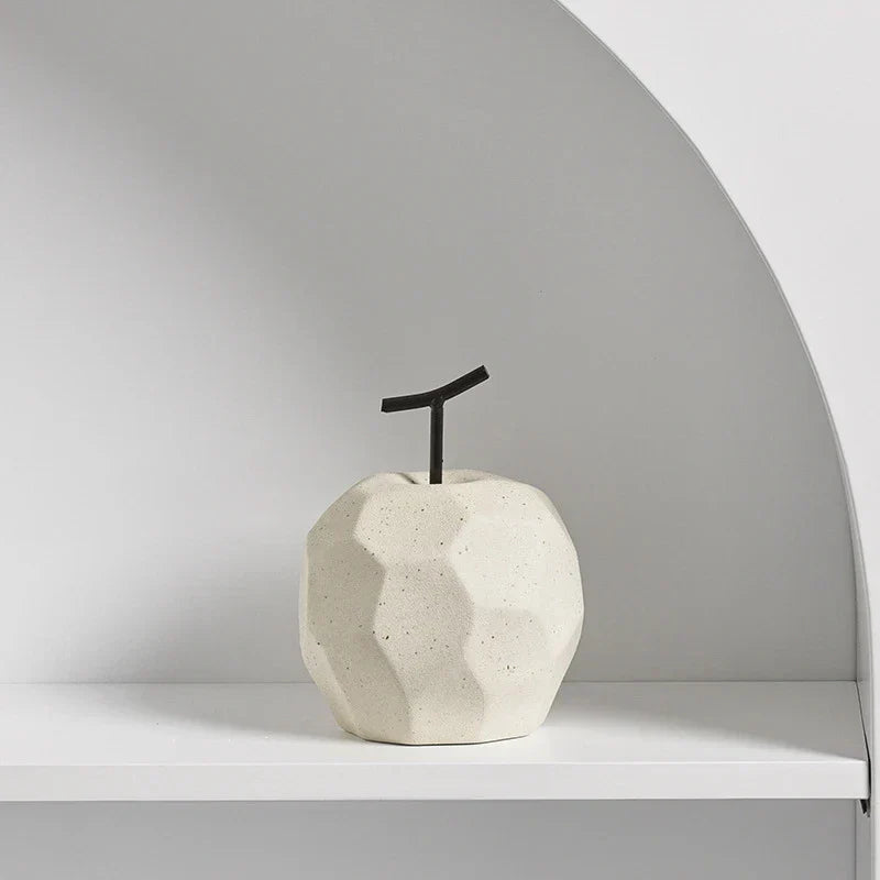 Ceramic Fruit Ornaments: Elegant Apple and Pear Decor for Stylish Living Spaces