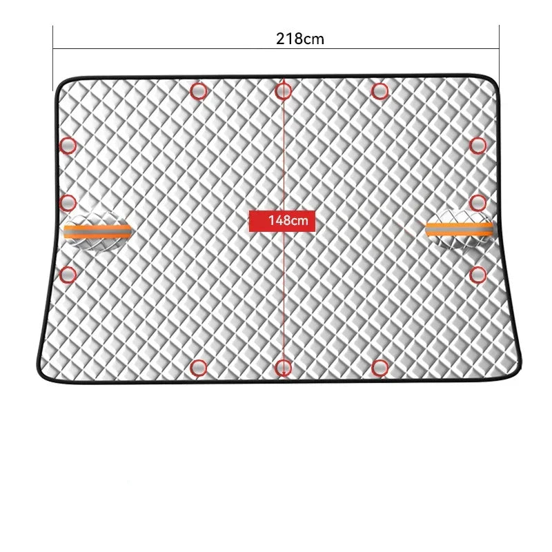 Magnetic Car Windshield Cover Winter Snow And Ice Guard Silver