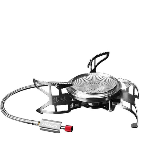 3800W Windproof Camping Gas Stove Silver