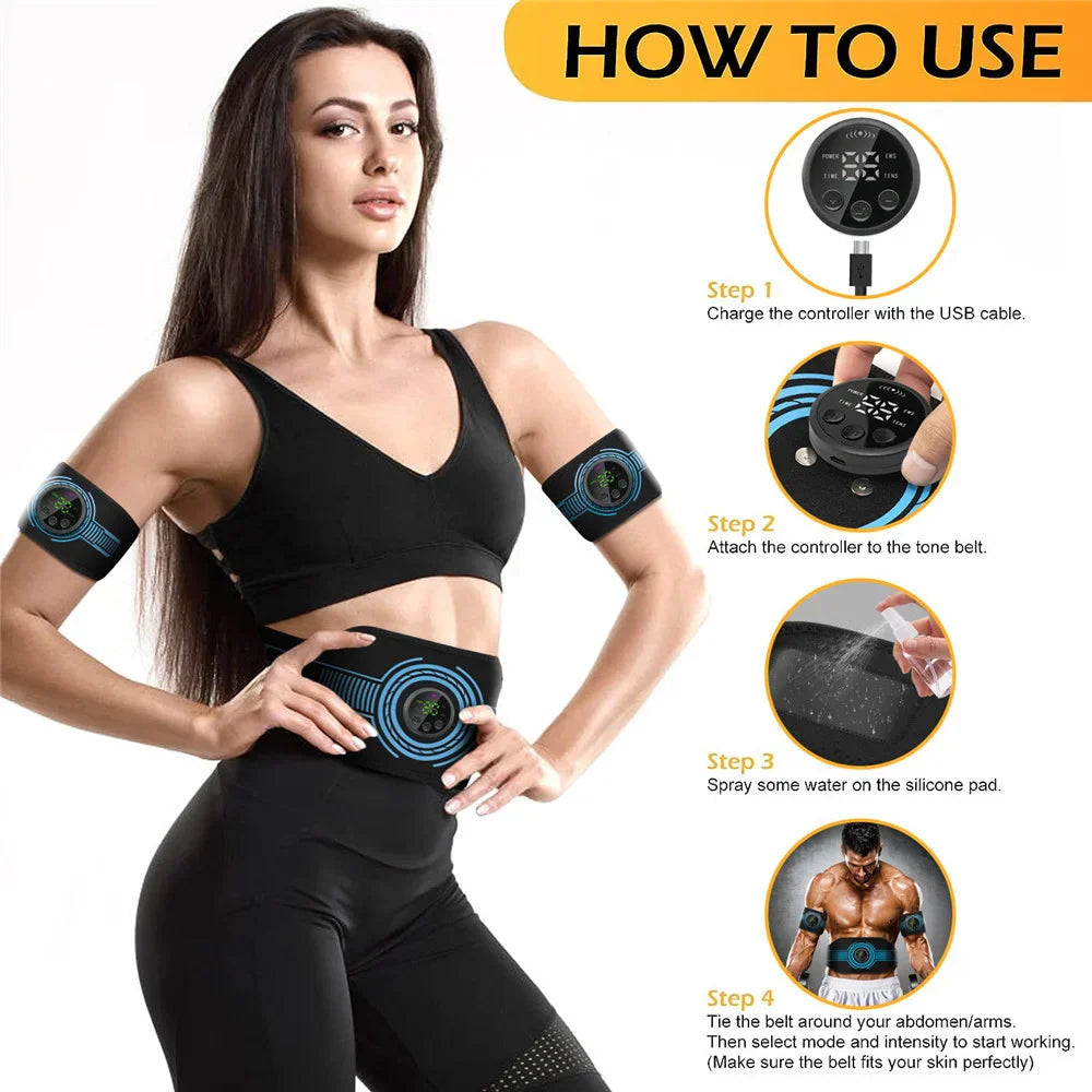 Intelligent EMS Waist Belt for Effective Abdominal Muscle Stimulation