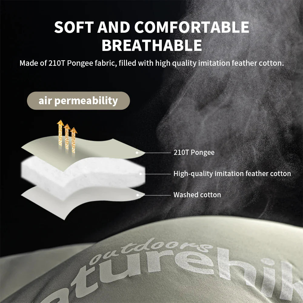 4-Season Camping Lengthened Cotton Sleeping Bag Green