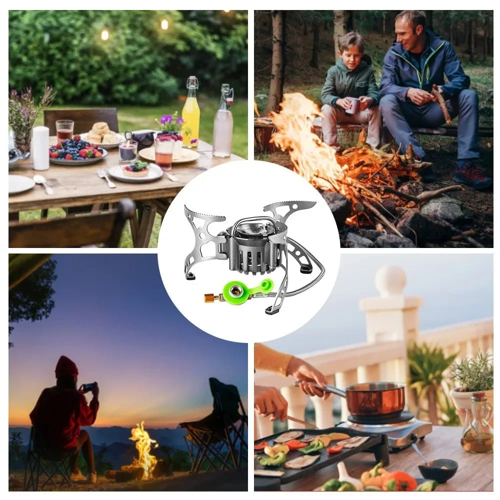 Multi-Fuel Gas Camping Stove Silver