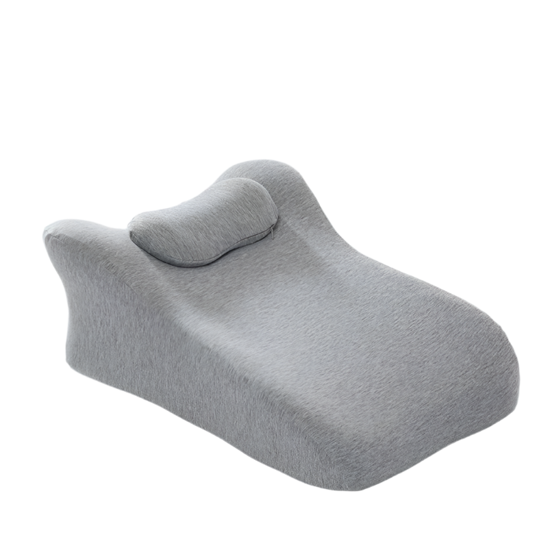 Multifunctional Prone Position Lie Pillow Ergonomic Knit Cushion Grey