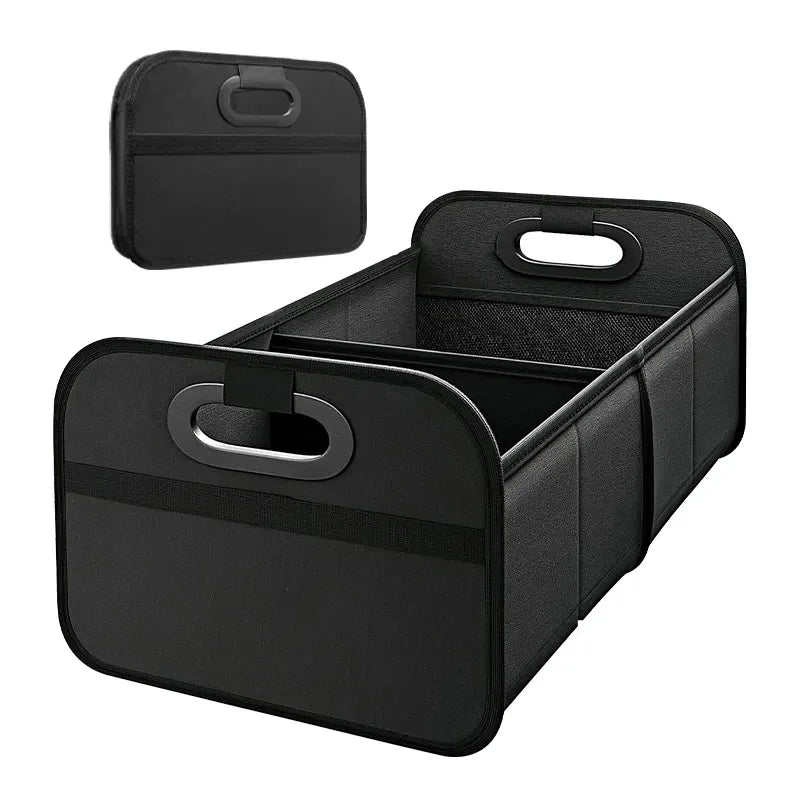 Large Collapsible Trunk Storage Box with Multi Pockets Black