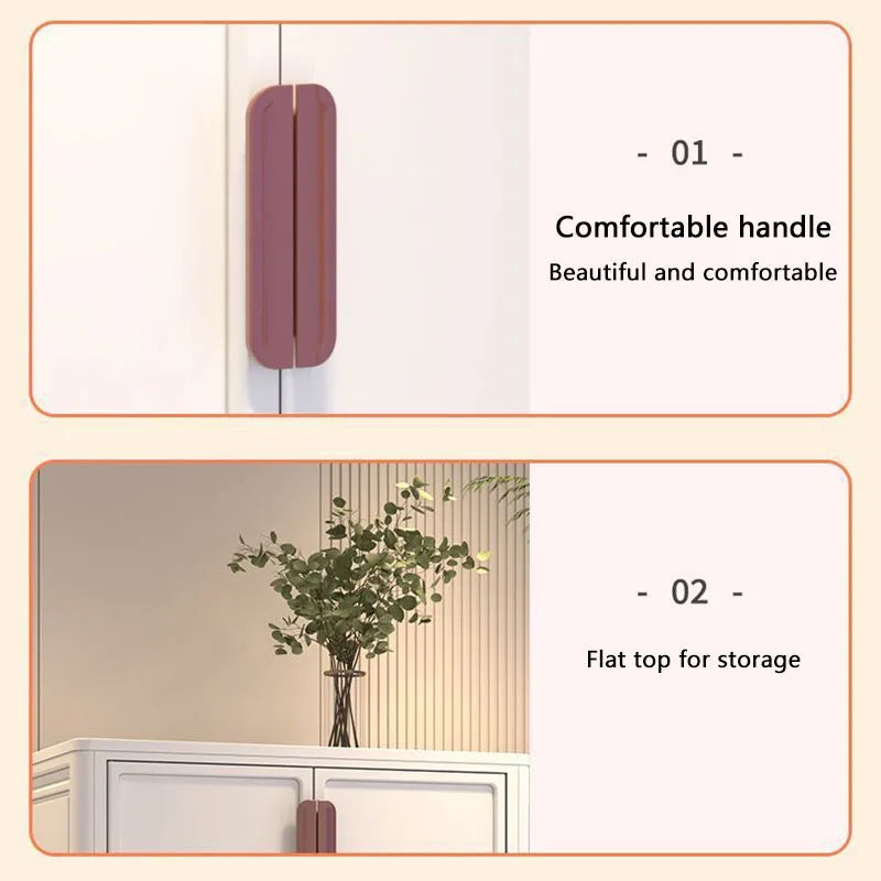 60cm Foldable Plastic Storage Cabinet with 2 Small Compartments