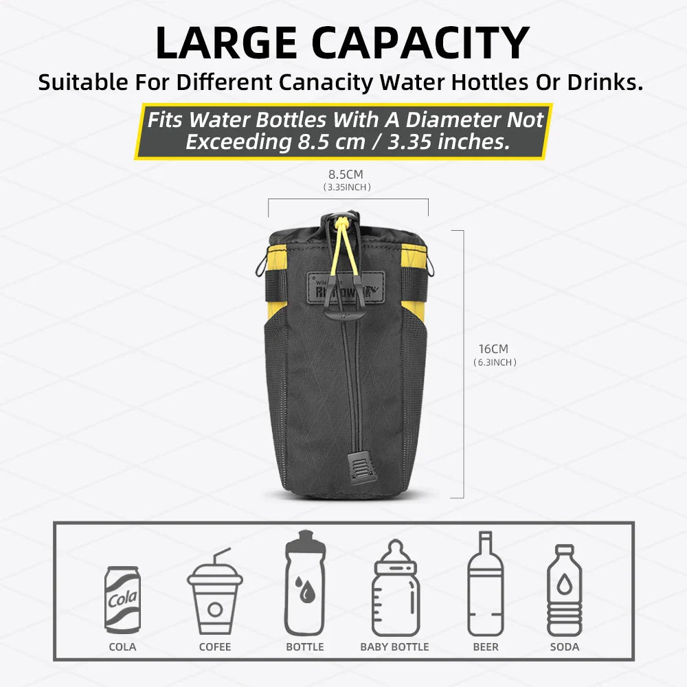 Insulated Handlebar Tool Bag 1L Nylon Carrier Pouch Yellow