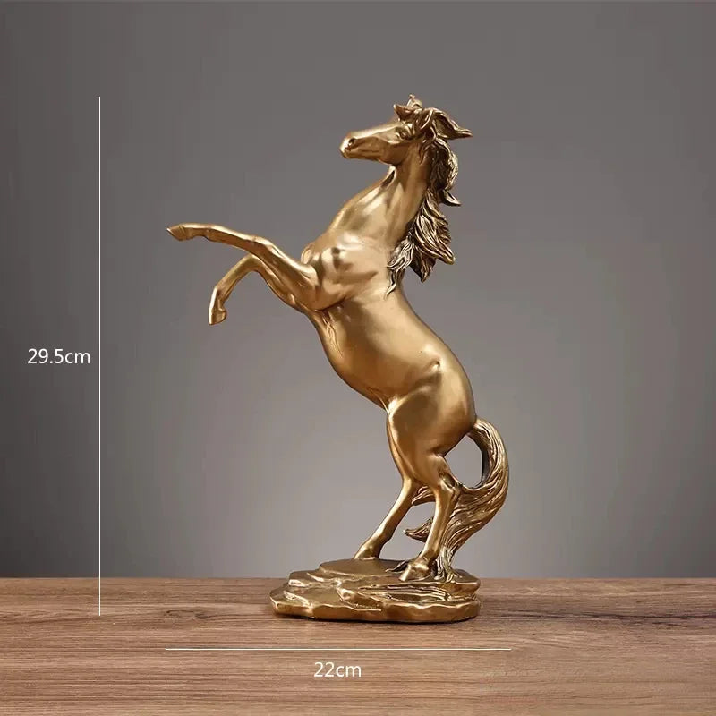 Elegant Resin Horse Sculpture - Creative Home and Office Decor