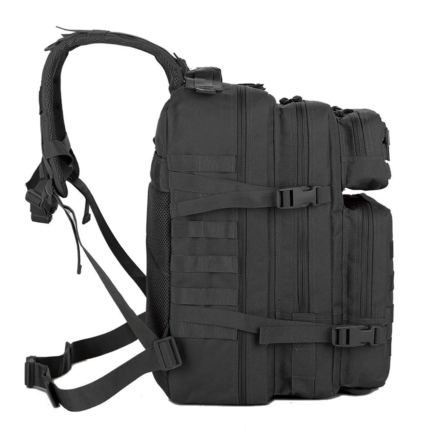 45L Tactical Molle Backpack Military-Grade Assault Pack Bug Out Bag Black