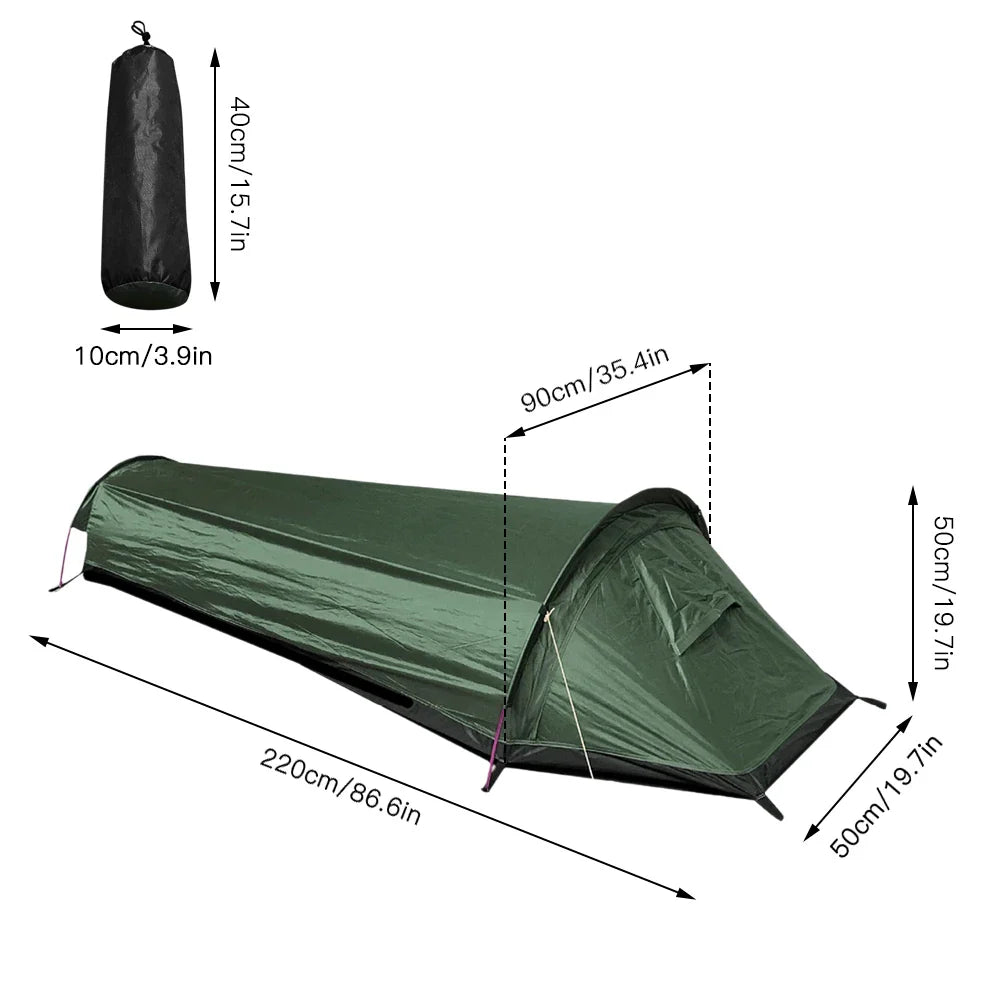 Ultralight Single-Person Camping Tent Green
