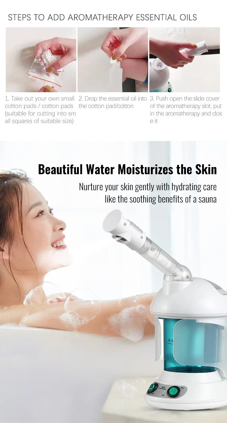 Portable Facial Steamer- Face Mist Spray, Professional Ionic Technology