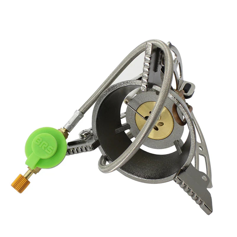 Windproof Camping Gas Stove with Piezo Ignition Grey