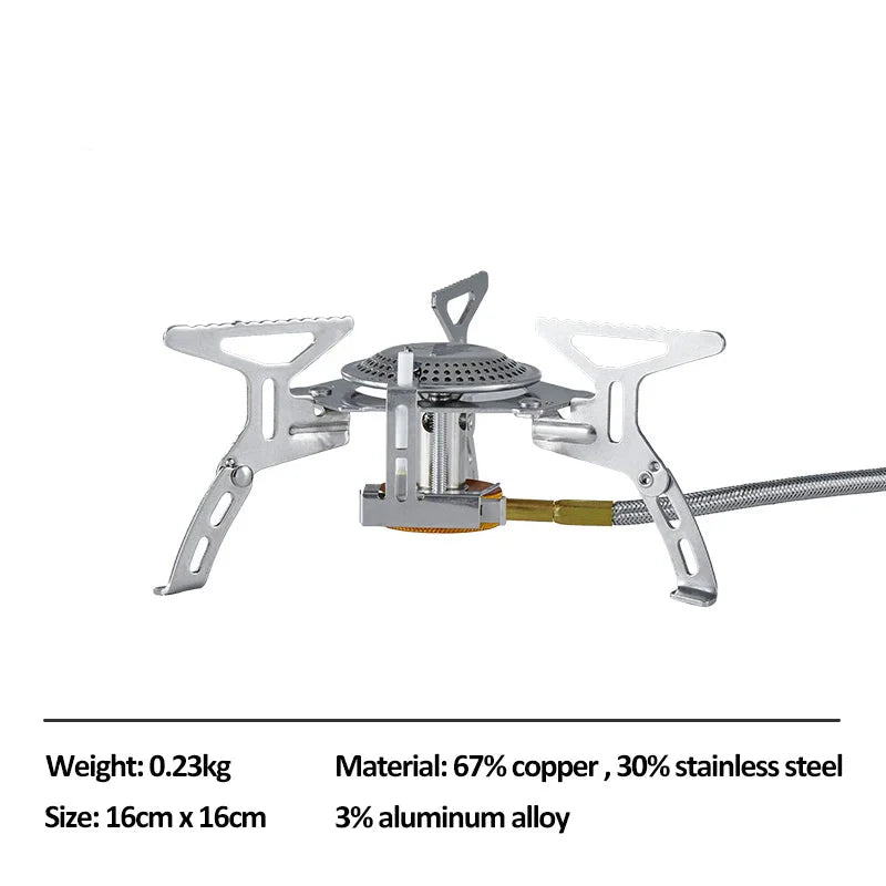 Camping Gas Stove with Electronic Ignition Silver