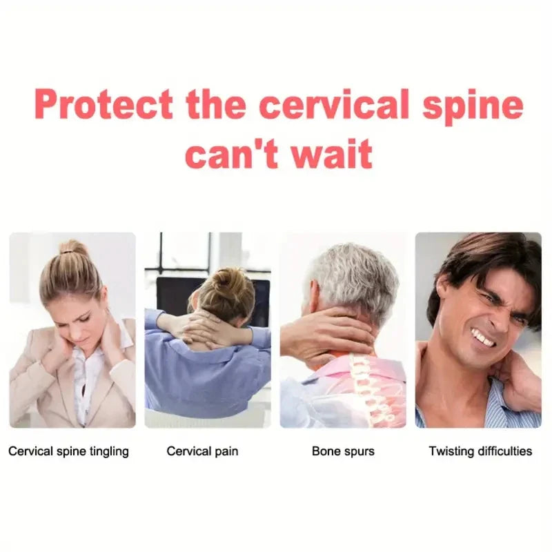 Self-Heating Magnetic Neck Support Brace Black