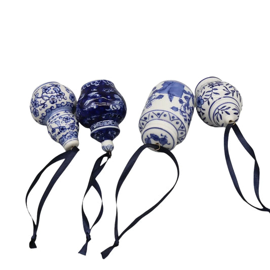 Set of 6 Ceramic Hanging Ornaments