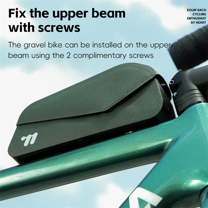 Waterproof Bicycle Top Tube Bag 1L TPU Frame Bag Green