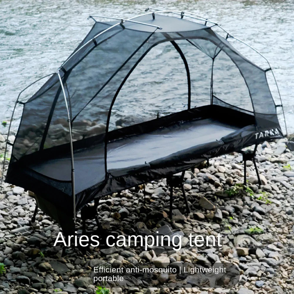 Portable One-Person Inner Tent for Camping Bed Black