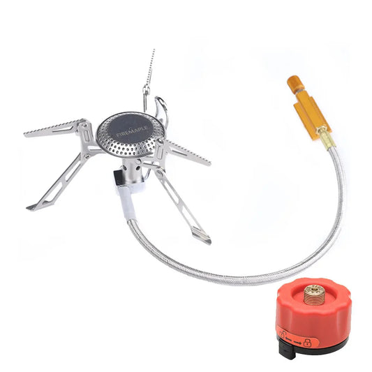 Camping Gas Stove 2800W Dual-Channel Silver