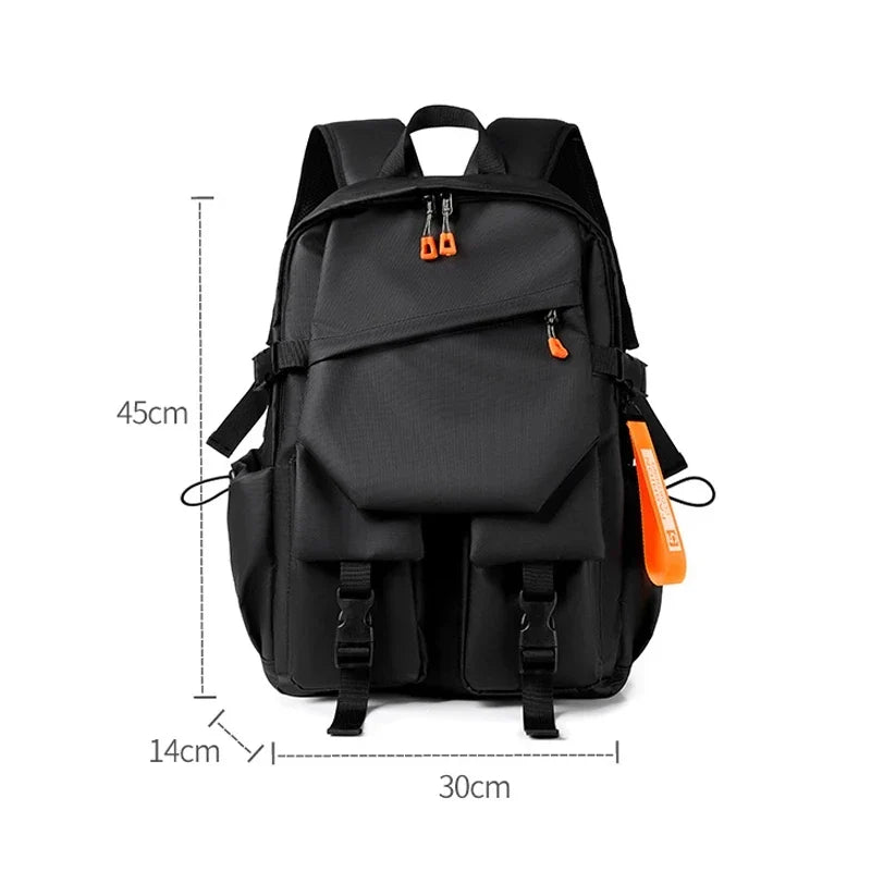 Waterproof Oxford Backpack Durable Travel Black