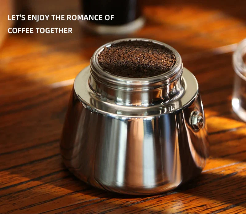 Mini Moka Pot 200ml Double-Tube Espresso Coffee Maker Silver