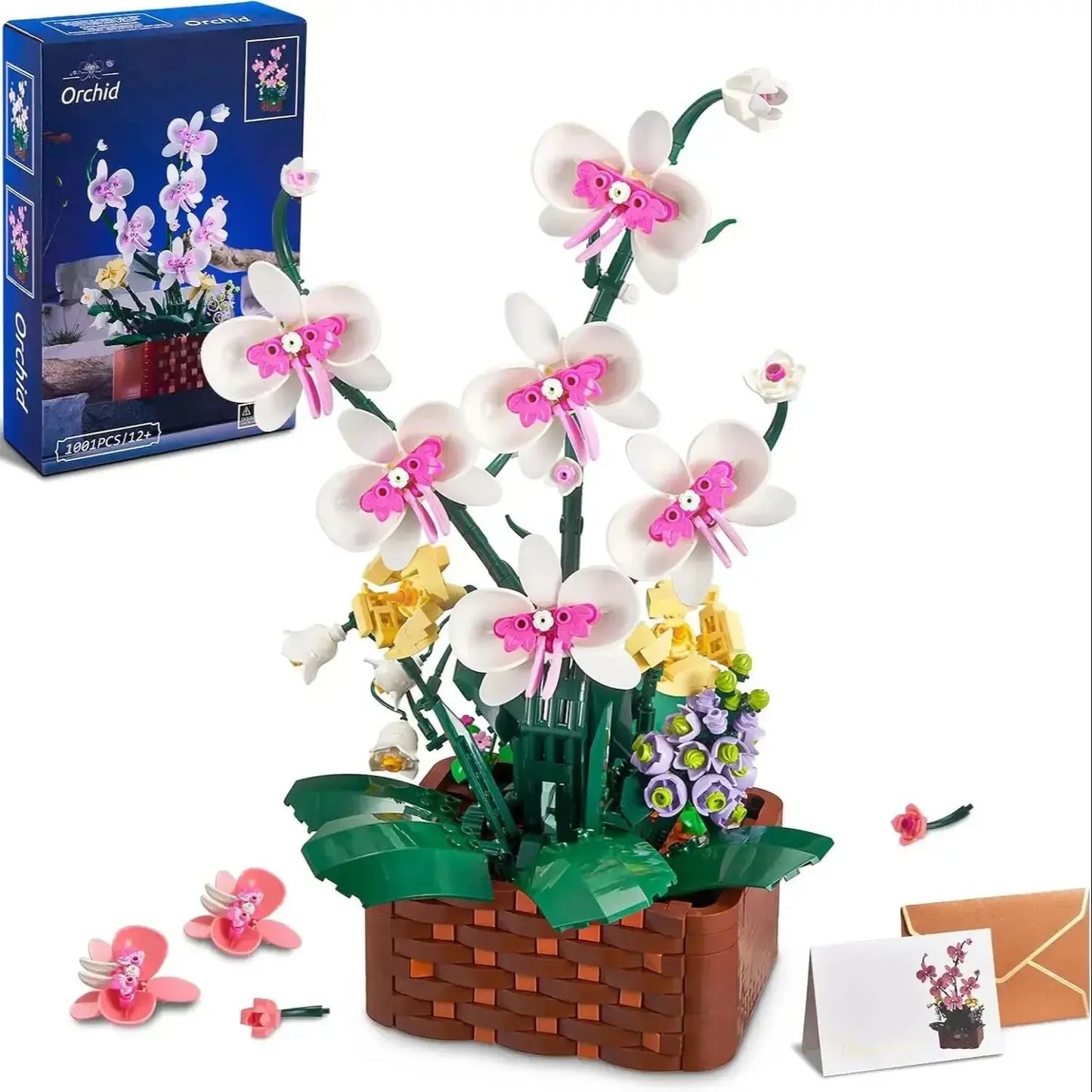 Flower Building Blocks Model Set Romantic Flowers