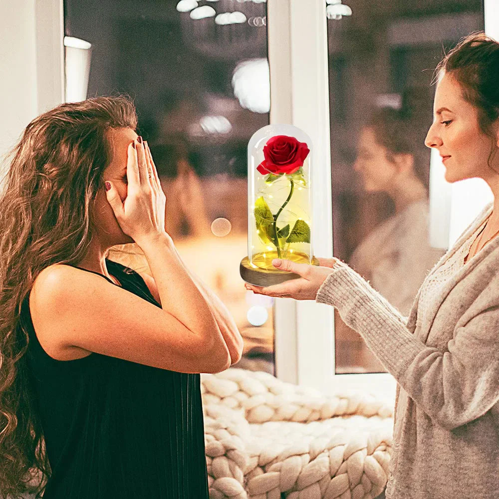 Beauty and the Beast Eternal Rose in Glass