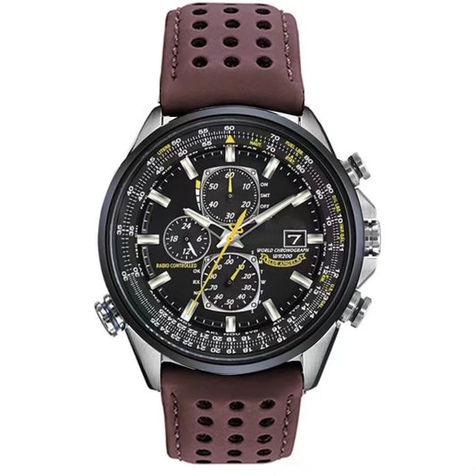 Men's Quartz Watch Waterproof Stainless Steel (Coffee)