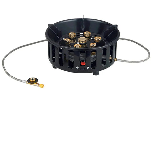 7-Core High-Power Camping Gas Stove Black