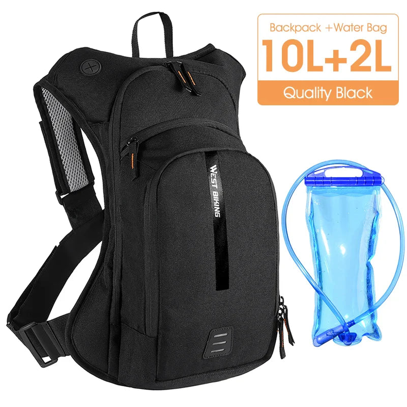 10L Ultralight Cycling Backpack with Hydration Water Bag Black