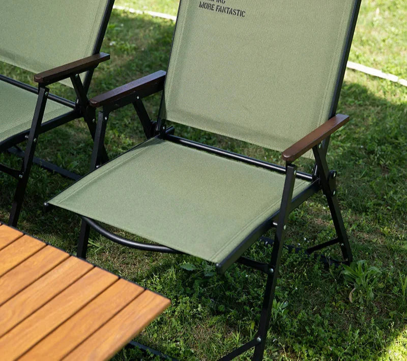 Folding Lounge Camping Chair Kemit Style Green