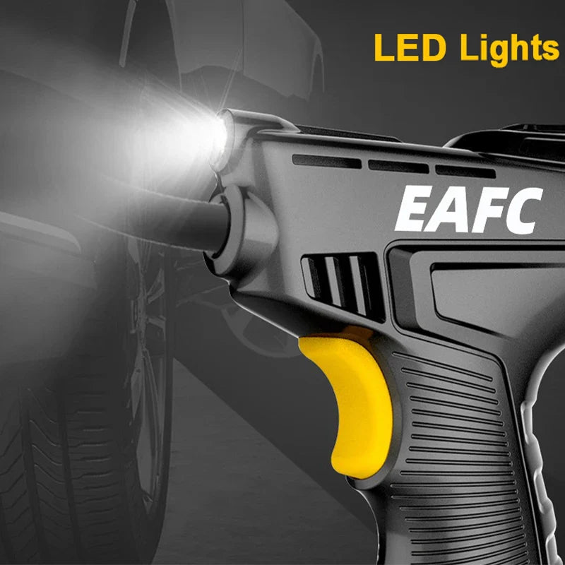 120W Wireless Electric Car Tire Inflator Portable Digital Air Compressor Black