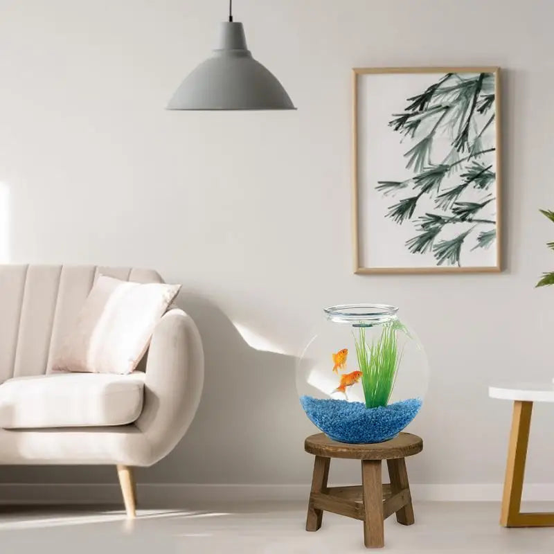 Wooden Stool Plant Stand Mini