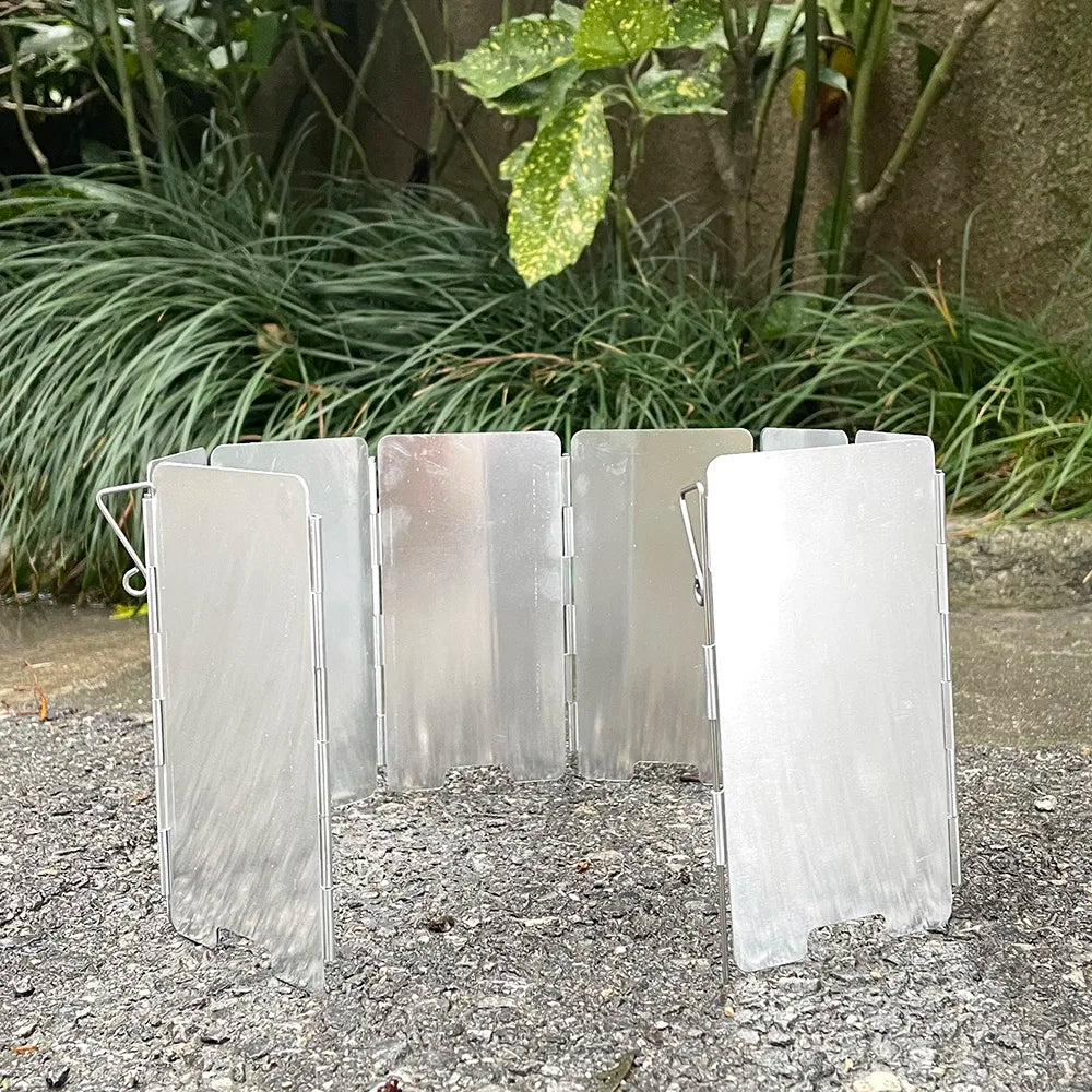 9 Plates Foldable Gas Stove Windshield