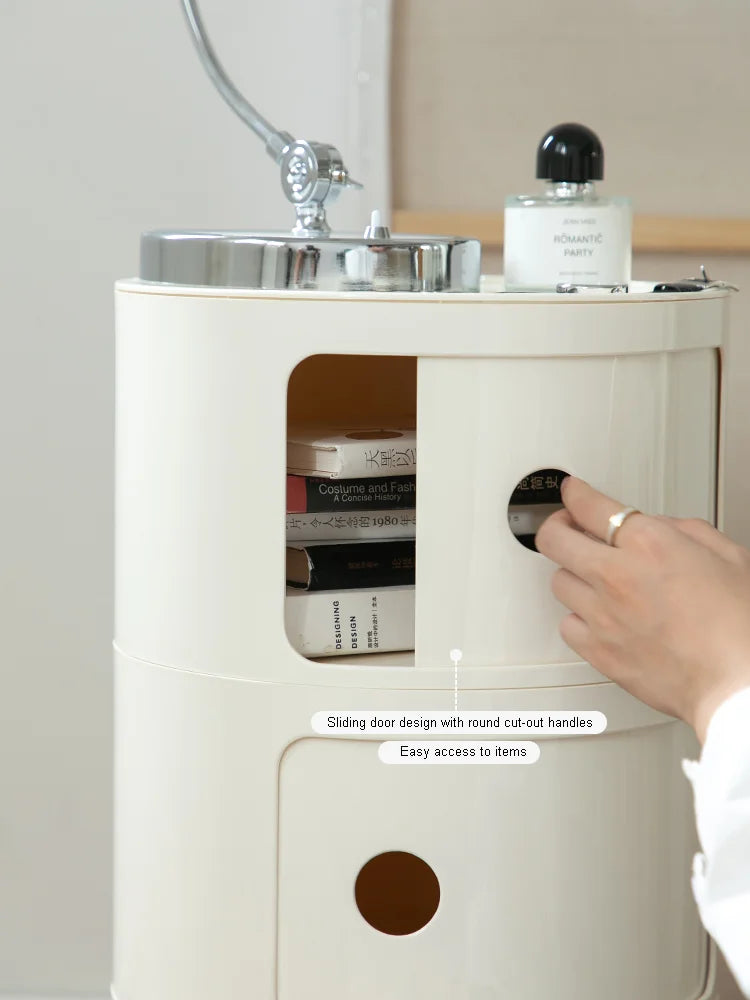 Round Bedside Table - Plastic Bedside