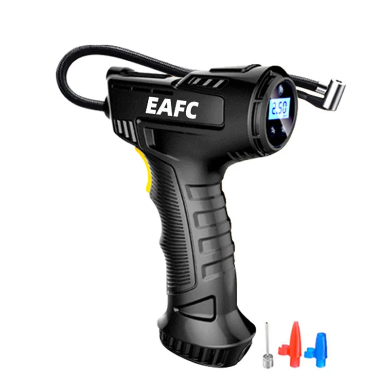 120W Wireless Electric Car Tire Inflator Portable Digital Air Compressor Black