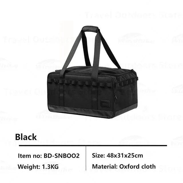 30L Portable Camping Storage Bag Heavy-Duty Gear Organizer Black