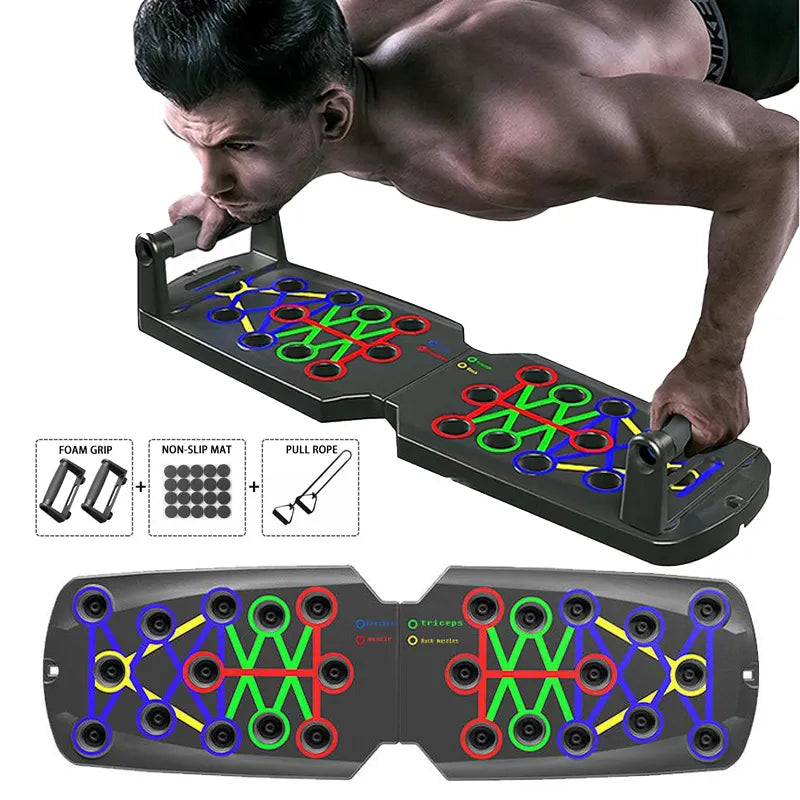 Folding Push-up Board for Full Body Workout & Abdominal Enhancement