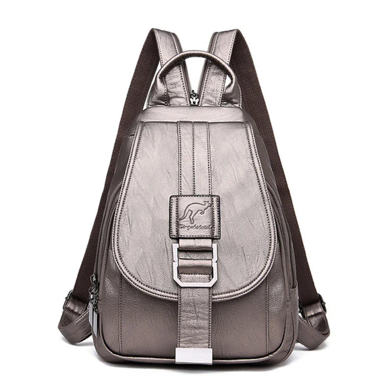 Travel Backpack Women Shoulder School Bag (Bronze)