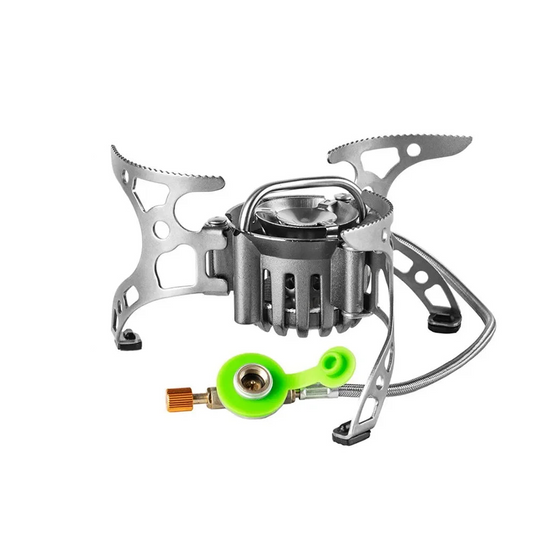 Multi-Fuel Gas Camping Stove Silver