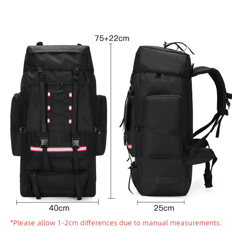 Tactical Backpack with Reflective Strips Black