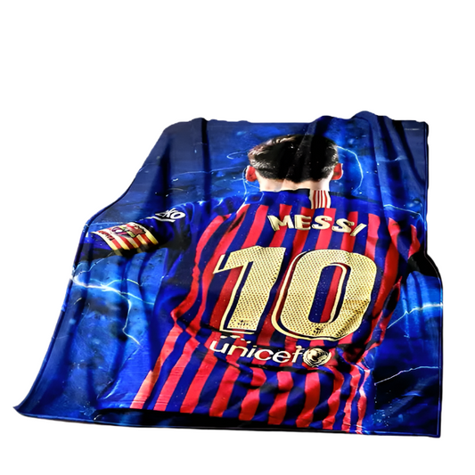 Football Star Flannel Blanket - Super Soft, 150x200 cm