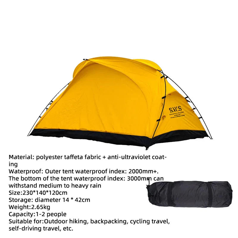 3-Season Camping Tent Breathable Mesh Yellow