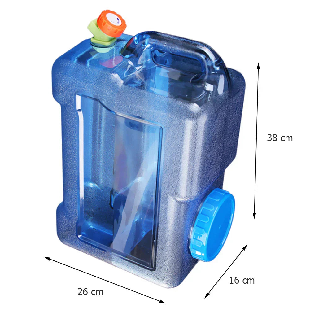 Portable Water Bucket 12L Capacity Driving Pure Water Tank with Faucet Container for Outdoor Camping Cooking Products