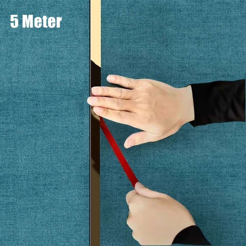 5M Gold Mirror Wall Sticker