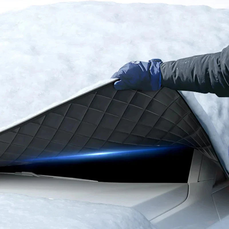 Magnetic Car Windshield Cover Winter Snow And Ice Guard Silver