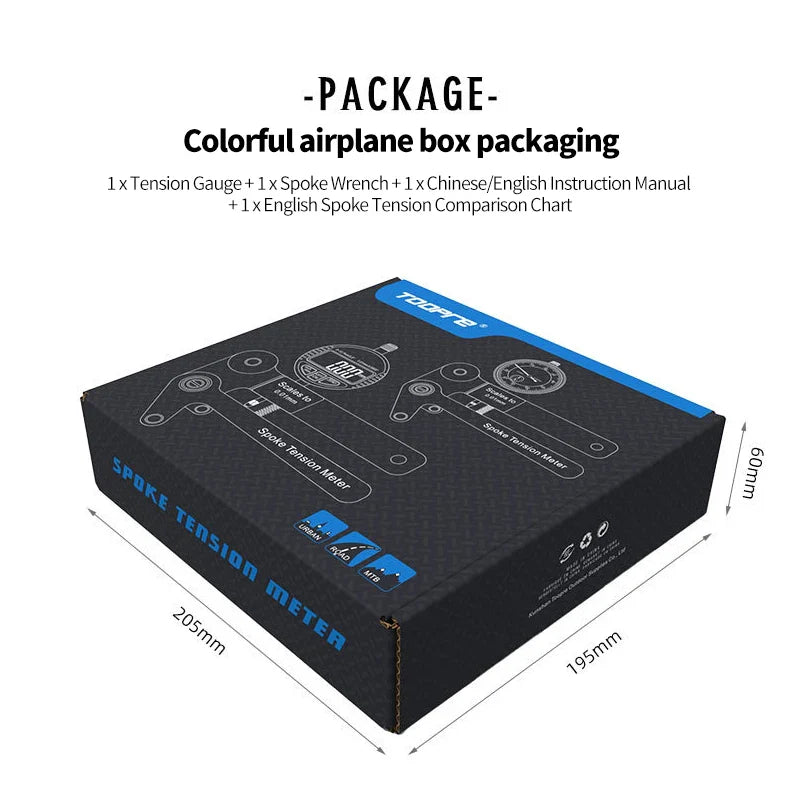 Digital Mechanical Bicycle Spoke Tensiometer Rim Alignment Blue