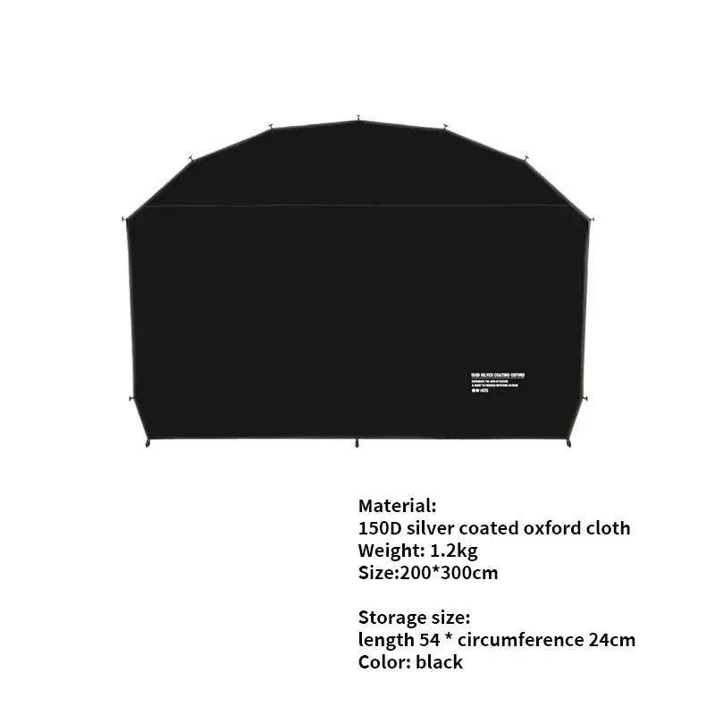 Outdoor Waterproof Black Canopy Mesh Dome